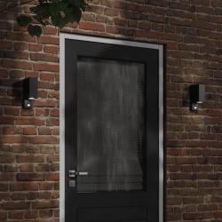 Appliques murales d'extérieur avec capteurs 2 pcs noir alsavelo