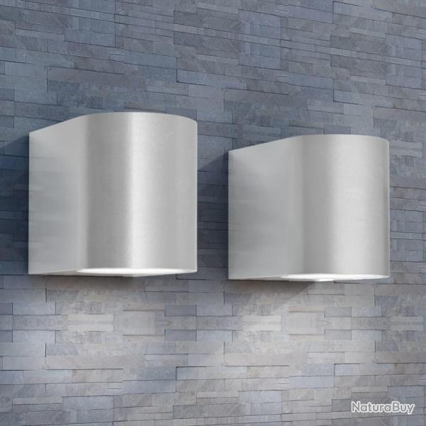 Applique murale LED d'extrieur 2 pices Ronde vers le bas alsavelo