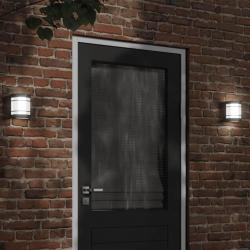 Appliques murales d'extérieur 2 pcs noir acier inoxydable alsavelo