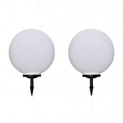 2 pcs Lampes d'allée d'extérieur à LED 50 cm et piquet au sol alsavelo