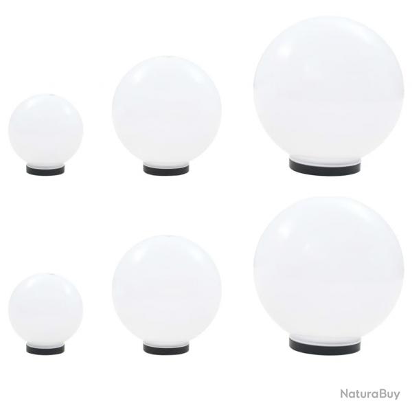 6 pcs Jeu de lampe boule  LED PMMA sphrique 20/30/40 cm alsavelo
