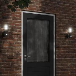 Applique murale d'extérieur avec capteur noir acier inoxydable alsavelo