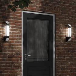 Applique murale d'extérieur noir acier inoxydable alsavelo