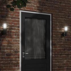 Applique murale d'extérieur noir acier inoxydable alsavelo