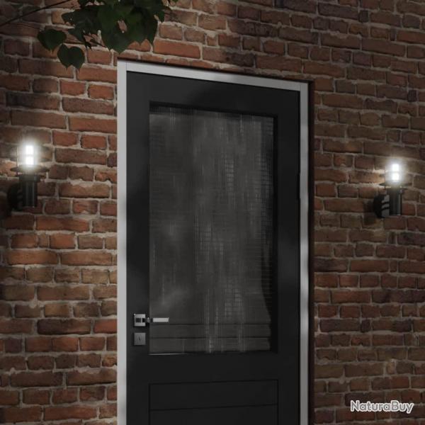 Applique murale d'extrieur noir acier inoxydable alsavelo