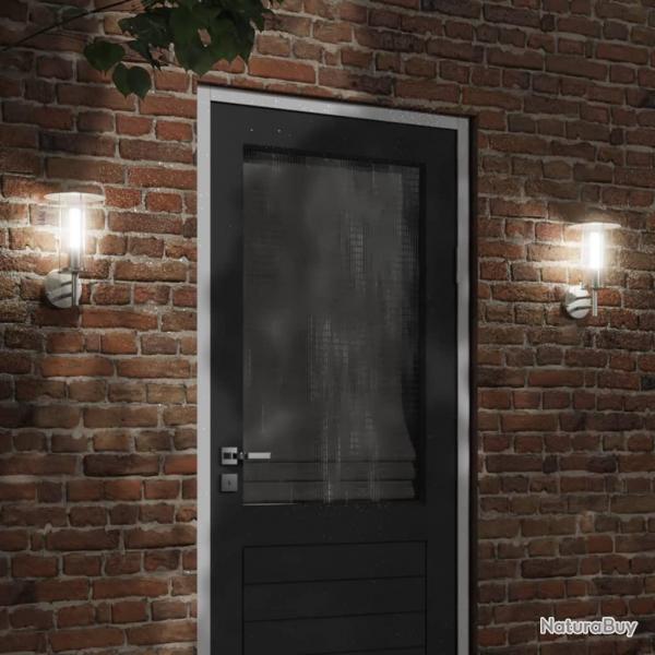 Applique murale d'extrieur argent acier inoxydable alsavelo