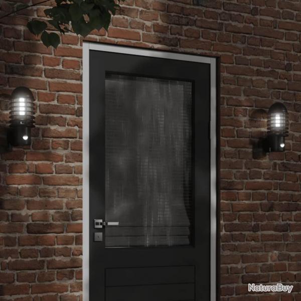 Applique murale d'extrieur avec capteur noir acier inoxydable alsavelo