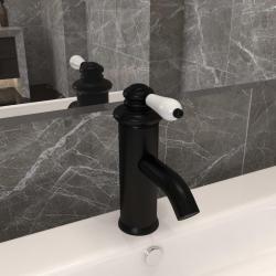 Robinet de lavabo de salle de bain Noir 130x180 mm alsavelo