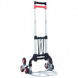 Chariot d'escalier pliable 70 kg Aluminium Argenté alsavelo