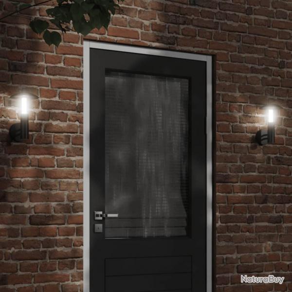 Applique murale d'extrieur noir acier inoxydable alsavelo
