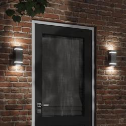 Applique murale d'extérieur noir acier inoxydable alsavelo
