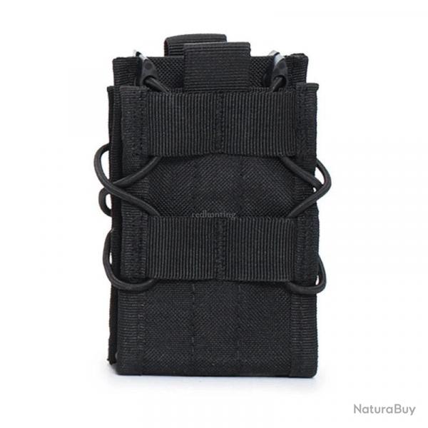 Pochette Tactique Double Chargeur 5.56 - Noir