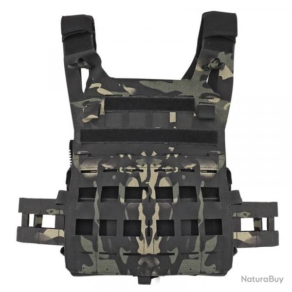 WoSport Gilet Porte-Plaque Lightweight SPC - Multicam Noir