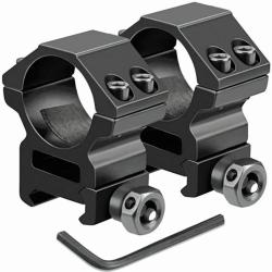 Lot de 2 colliers de montage 25,4 mm pour lunette de visée - Rail Picatinny