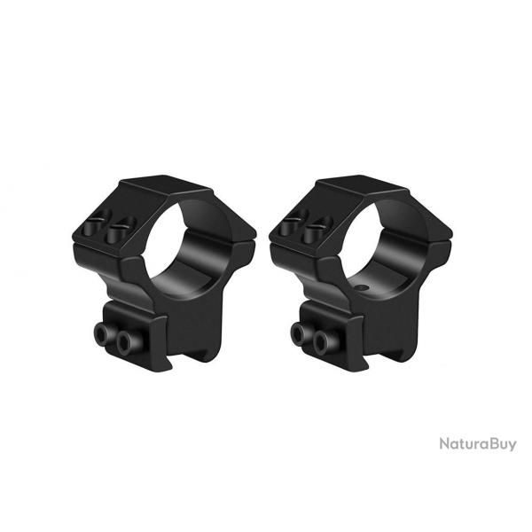 Lot de 2 colliers de montage 25,4 mm pour lunette de vise - Rail 11 mm