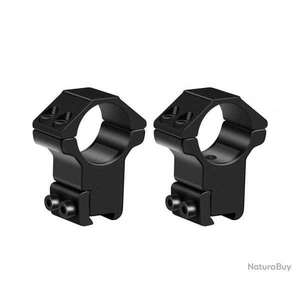 Lot de 2 colliers de montage hauts pour lunette de vise 25,4 mm - Rail 11 mm
