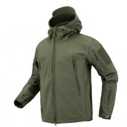 ENCHERE...VESTE DE CHASSE softshell imperméable coloris VERT ARMÉE......SUPER QUALITÉ