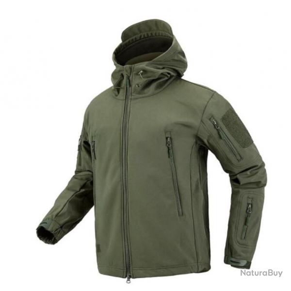 ENCHERE...VESTE DE CHASSE softshell impermable coloris VERT ARME......SUPER QUALIT