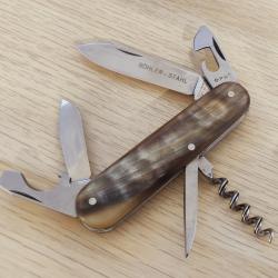 Victorinox Couteau Suisse Tourist Model 234k Victoria Plaquettes Corne 1961-1971 Bohler Stahl