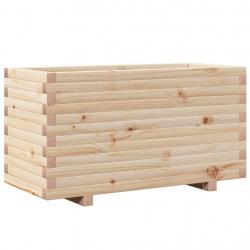 Jardinière bac lit surélevé plantes fleurs terrasse jardin 90 x 40 x 49,5 cm bois de pin massif mar