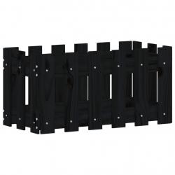 Jardinière bac lit surélevé plantes fleurs terrasse jardin avec design de clôture 60 x 30 x 30 cm p