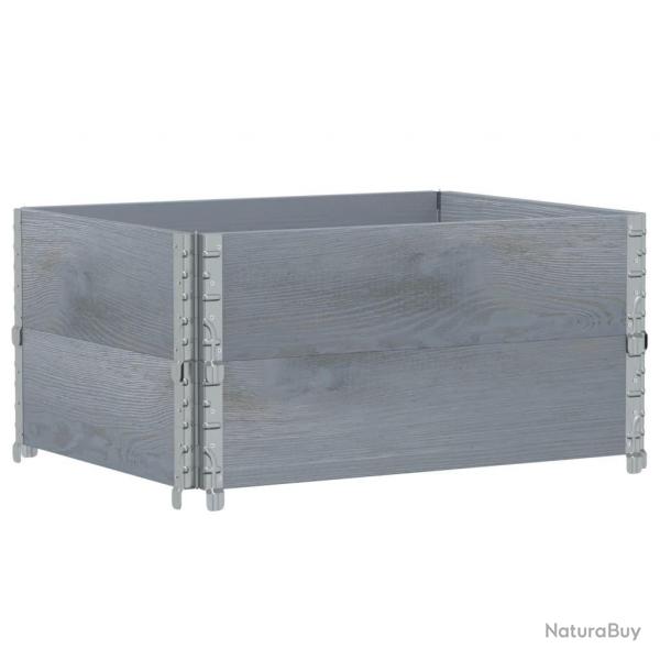Jardinire bac lit surlev plantes fleurs terrasse jardin 80 x 60 cm bois massif de pin gris 02_00