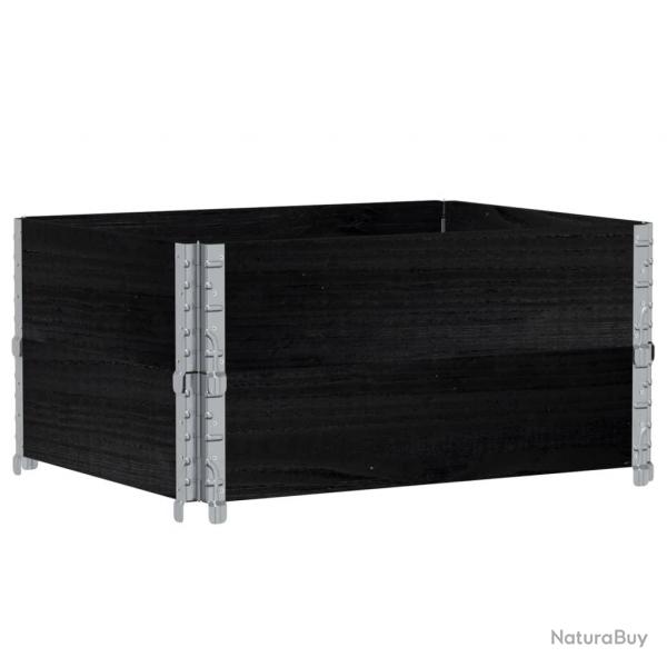 Jardinire bac lit surlev plantes fleurs terrasse jardin 80 x 60 cm bois massif de pin noir 02_00