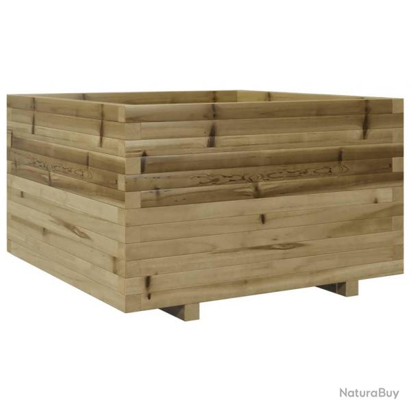 Jardinire bac lit surlev plantes fleurs terrasse jardin 80 x 80 x 49,5 cm bois de pin imprgn m