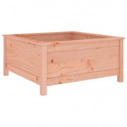 Jardinière bac lit surélevé plantes fleurs terrasse jardin 82,5 x 82,5 x 39 cm bois massif douglas