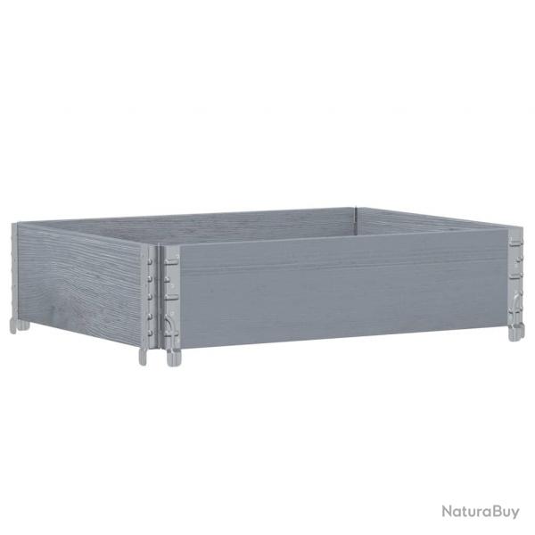 Jardinire bac lit surlev plantes fleurs terrasse jardin 80 x 60 cm bois massif de pin gris 02_00