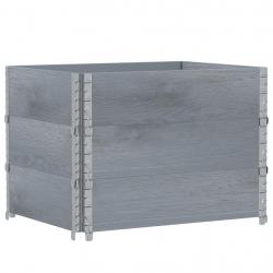 Jardinière bac lit surélevé plantes fleurs terrasse jardin 80 x 60 cm bois massif de pin gris 02_00