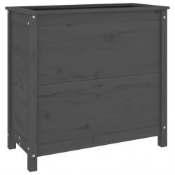 Jardinière bac lit surélevé plantes fleurs terrasse jardin 82,5 x 40 x 78 cm bois massif de pin gri