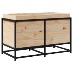 Jardinière bac lit surélevé plantes fleurs terrasse jardin 80 x 40 x 50 cm bois de pin massif marro