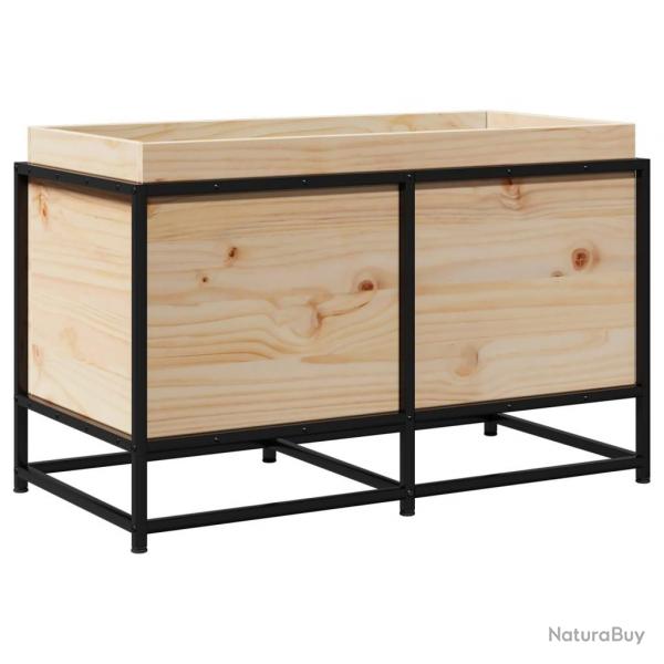 Jardinire bac lit surlev plantes fleurs terrasse jardin 80 x 40 x 50 cm bois de pin massif marro