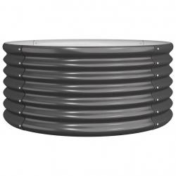 Jardinière bac lit surélevé plantes fleurs terrasse jardin acier enduit de poudre 80 x 80 x 36 cm a