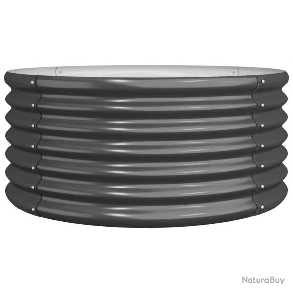 Jardinire bac lit surlev plantes fleurs terrasse jardin acier enduit de poudre 80 x 80 x 36 cm a