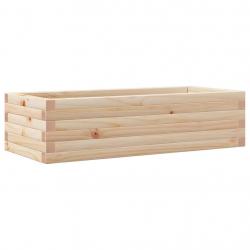 Jardinière bac lit surélevé plantes fleurs terrasse jardin 90 x 40 x 23 cm bois de pin massif marro