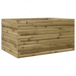 Jardinière bac lit surélevé plantes fleurs terrasse jardin 90 x 60 x 46 cm bois de pin imprégné mar