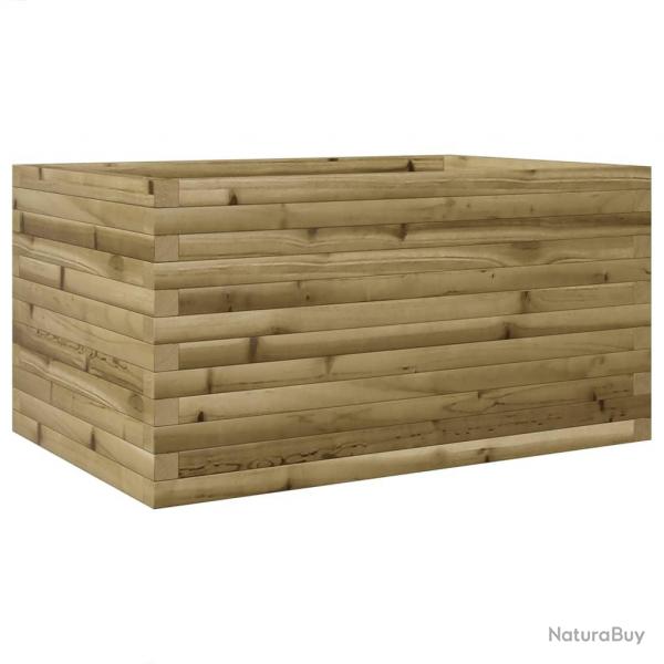 Jardinire bac lit surlev plantes fleurs terrasse jardin 90 x 60 x 46 cm bois de pin imprgn mar