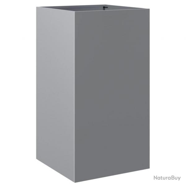 Jardinire bac lit surlev plantes fleurs terrasse jardin argent 42 x 38 x 75 cm acier galvanis