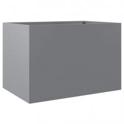 Jardinière bac lit surélevé plantes fleurs terrasse jardin argenté 62 x 40 x 39 cm acier galvanisé