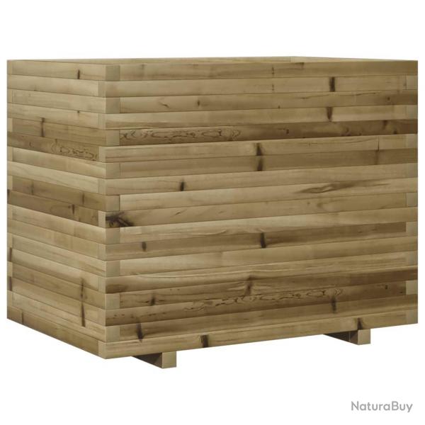 Jardinire bac lit surlev plantes fleurs terrasse jardin 90 x 60 x 72 cm bois de pin imprgn mar