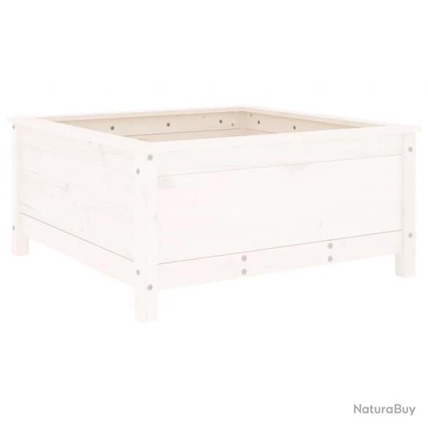 Jardinire bac lit surlev plantes fleurs terrasse jardin 82,5 x 82,5 x 39 cm bois massif de pin b