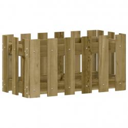 Jardinière bac lit surélevé plantes fleurs terrasse jardin avec design de clôture 60 x 30 x 30 cm p