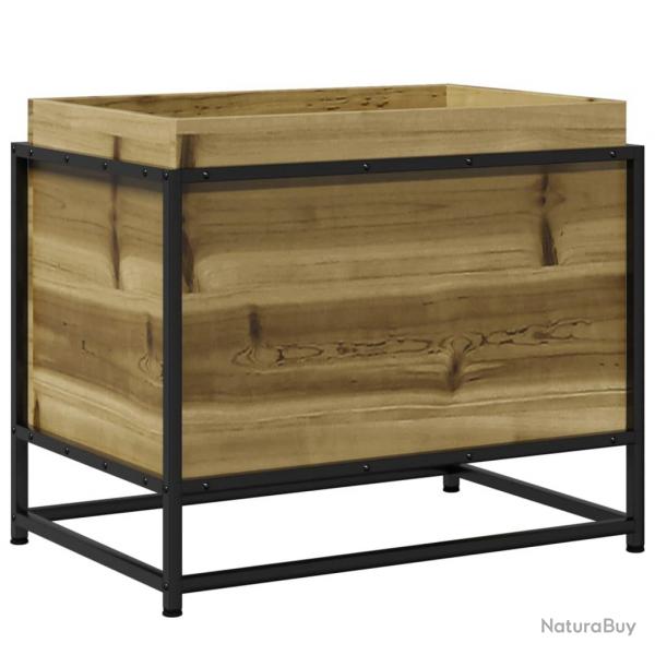 Jardinire bac lit surlev plantes fleurs terrasse jardin 60 x 40 x 50 cm bois de pin imprgn mar