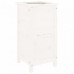 Jardinière bac lit surélevé plantes fleurs terrasse jardin 40 x 40 x 78 cm bois massif de pin blanc