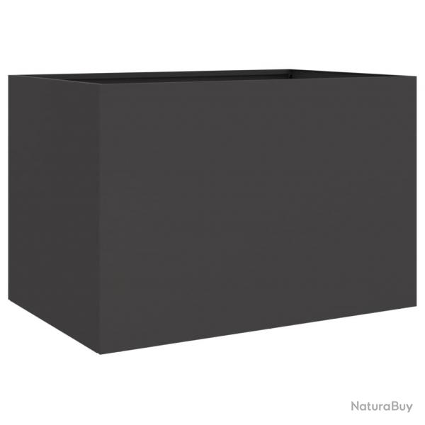 Jardinire bac lit surlev plantes fleurs terrasse jardin 62 x 47 x 46 cm acier noir 02_0037758