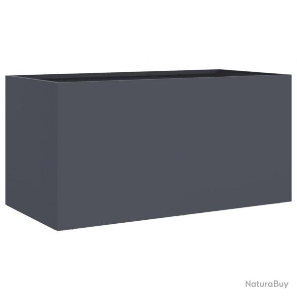 Jardinire bac lit surlev plantes fleurs terrasse jardin 62 x 30 x 29 cm acier anthracite 02_0037