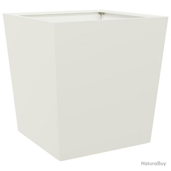 Jardinire bac lit surlev plantes fleurs terrasse jardin 50 x 50 x 50 cm acier blanc 02_0037654