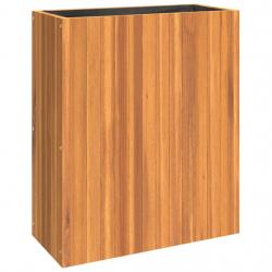 Jardinière bac lit surélevé plantes fleurs terrasse jardin 59 x 27,5 x 70 cm bois massif d'acacia m